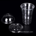 Plastic Recyclable Cold Drinking Disposable Transparent Plastic Cups With Lid Supplier